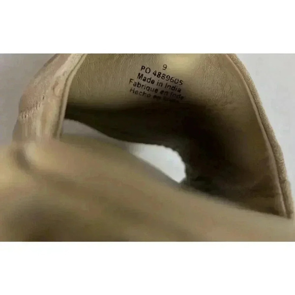 New w/ Box Free People Santorini Platform Espadrille Sandal Size 9 Sand Leather - Picture 3 of 7